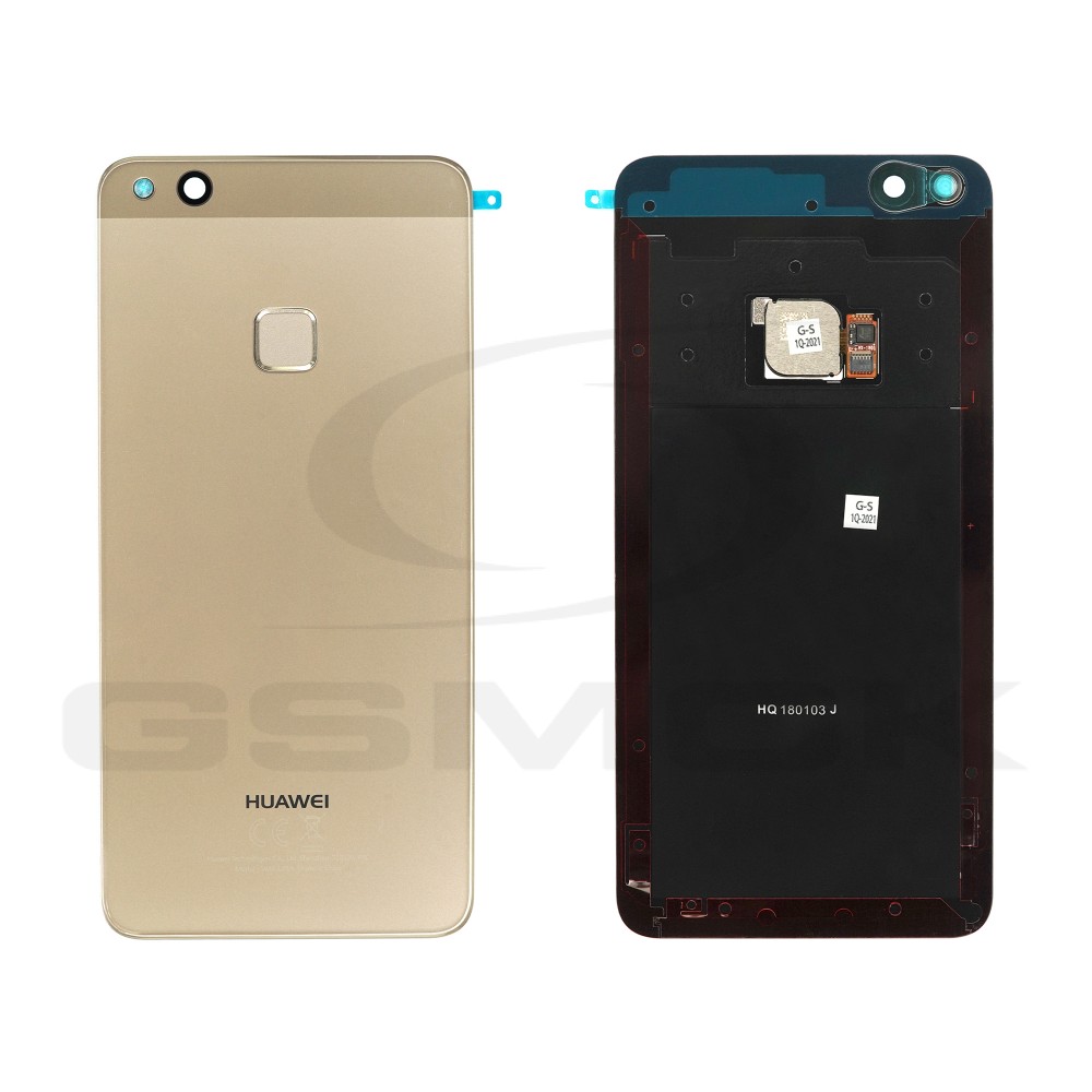 KLAPKA BATERII / OBUDOWA HUAWEI P10 LITE ZŁOTA Z SZYBKĄ KAMERY I CZYTNIKIEM LINII PAPILARNYCH 02351FXC 02351FWY ORYGINAŁ SERVICE PACK