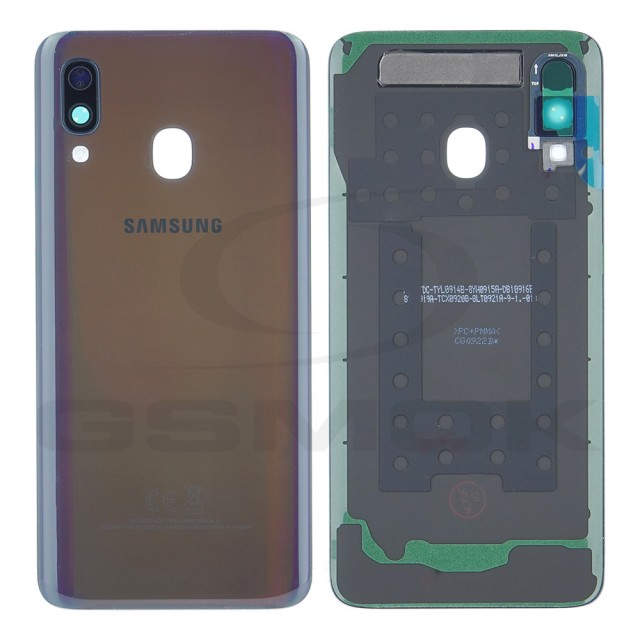 KLAPKA BATERII / OBUDOWA SAMSUNG A405 GALAXY A40 CZARNA GH82-19406A ORYGINAŁ SERVICE PACK