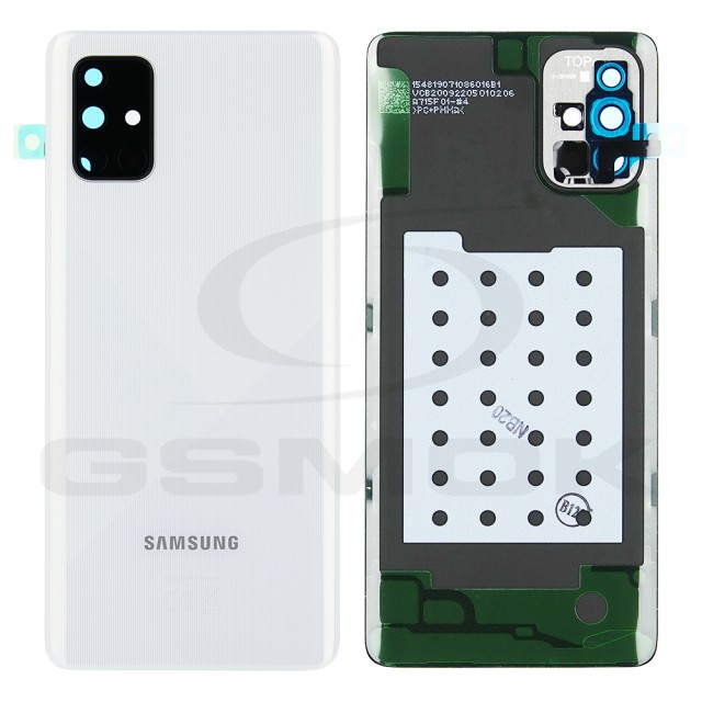 KLAPKA BATERII / OBUDOWA SAMSUNG A715 GALAXY A71 BIAŁA Z SZYBKĄ KAMERY GH82-22112B  ORYGINAŁ SERVICE PACK