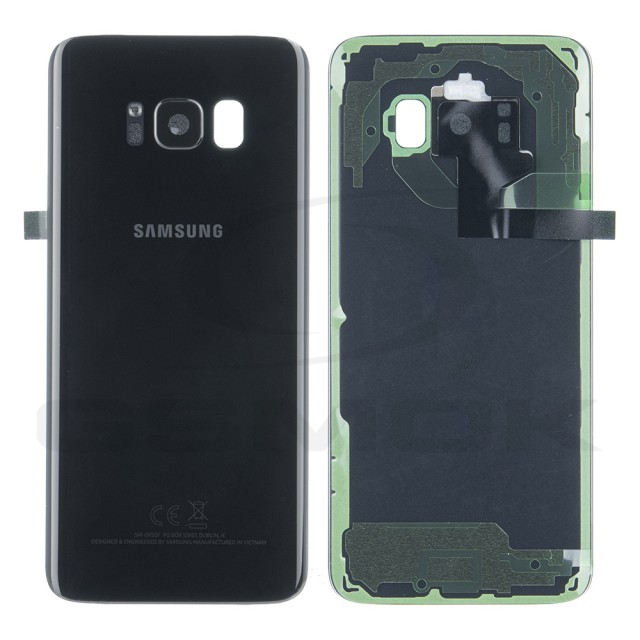 KLAPKA BATERII / OBUDOWA SAMSUNG G950 GALAXY S8 CZARNA Z SZYBKĄ KAMERY GH82-13962A ORYGINAŁ SERVICE PACK