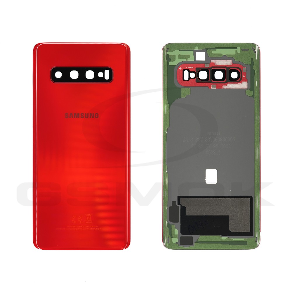 KLAPKA BATERII / OBUDOWA SAMSUNG G973 GALAXY S10 CZERWONA GH82-18378H ORYGINAŁ SERVICE PACK