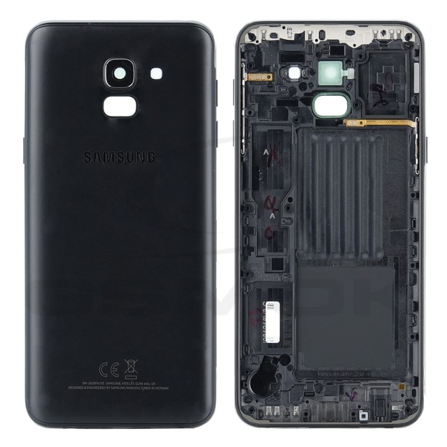 KLAPKA BATERII / OBUDOWA SAMSUNG J600 GALAXY J6 2018 CZARNA GH82-16866A ORYGINAŁ SERVICE PACK