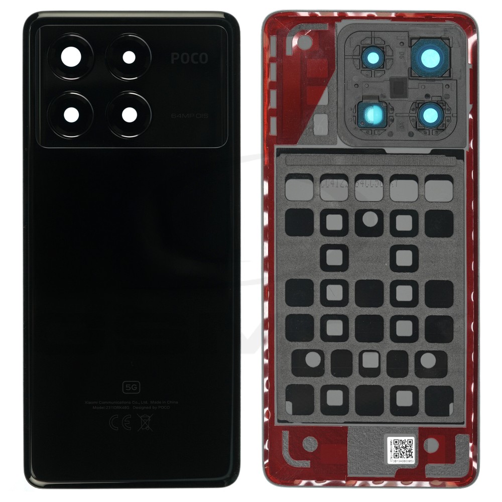 KLAPKA BATERII / OBUDOWA XIAOMI POCO X6 PRO CZARNA 560019N11A00 ORYGINAŁ SERVICE PACK