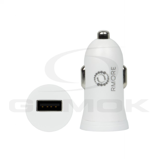 ŁADOWARKA SAMOCHODOWA RMORE 1A USB BIAŁA