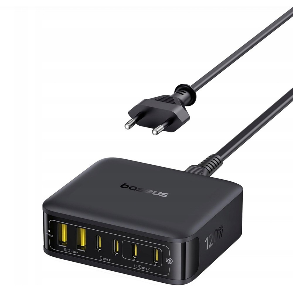 ŁADOWARKA SIECIOWA BASEUS ENERFILL 4XUSB-C 2XUSB-A 120W FH21 E0120T00 CZARNA