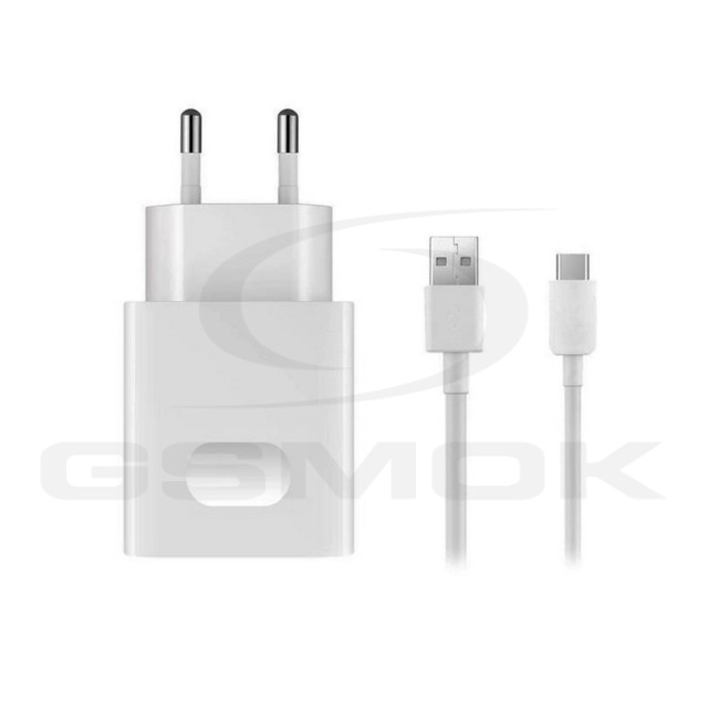 ŁADOWARKA SIECIOWA HUAWEI QUICK CHARGE 18W AP32 + KABEL USB-C 1M BIAŁA 02452156 ORYGINAŁ BLISTER