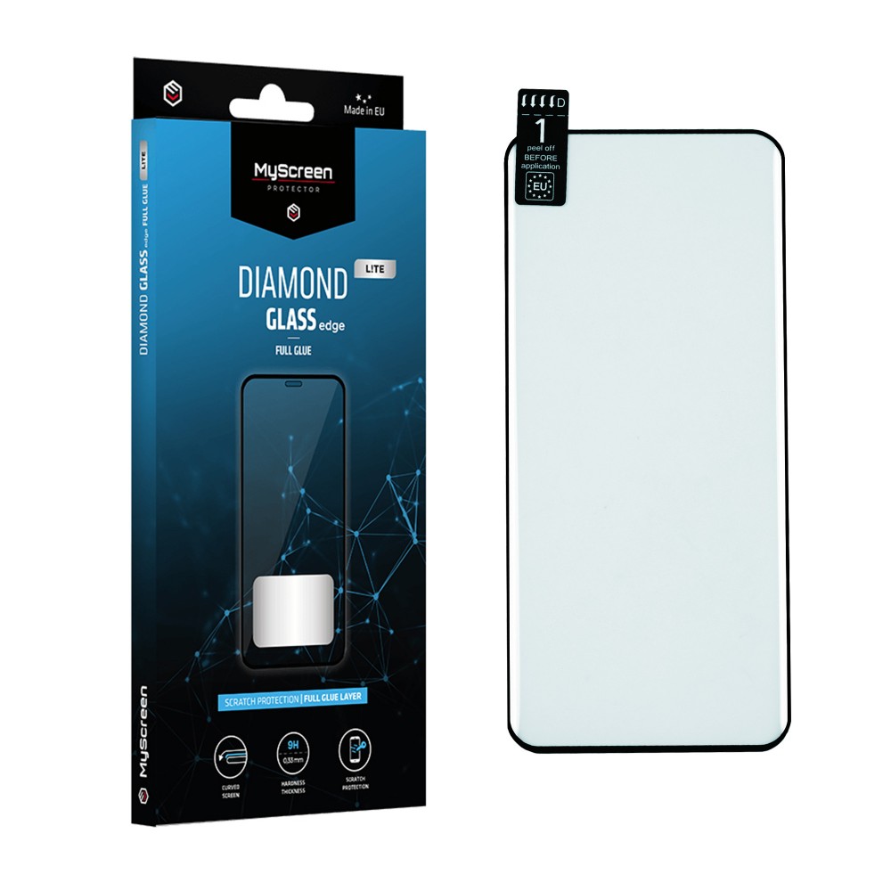 MOTOROLA EDGE 50 NEO - MYSCREEN DIAMOND GLASS LITE SZKŁO HARTOWANE GLASS EDGE FULL GLUE CZARNE