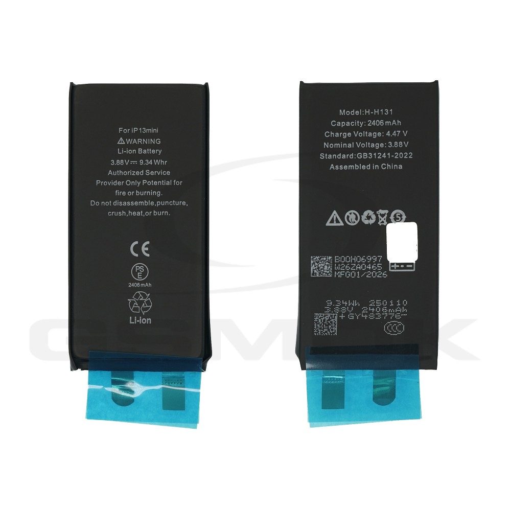OGNIWO BATERII / BATERIA DO APPLE IPHONE 13 MINI 2406MAH