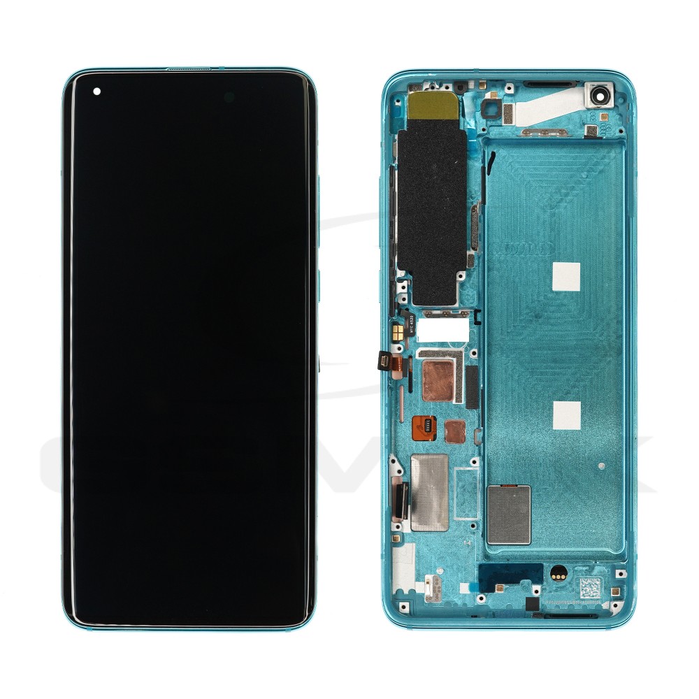 OUTLET WYŚWIETLACZ LCD DO XIAOMI MI10 MI 10 Z RAMKĄ ZIELONY WERSJA 7 56000K00J200 ORYGINAŁ SERVICE PACK