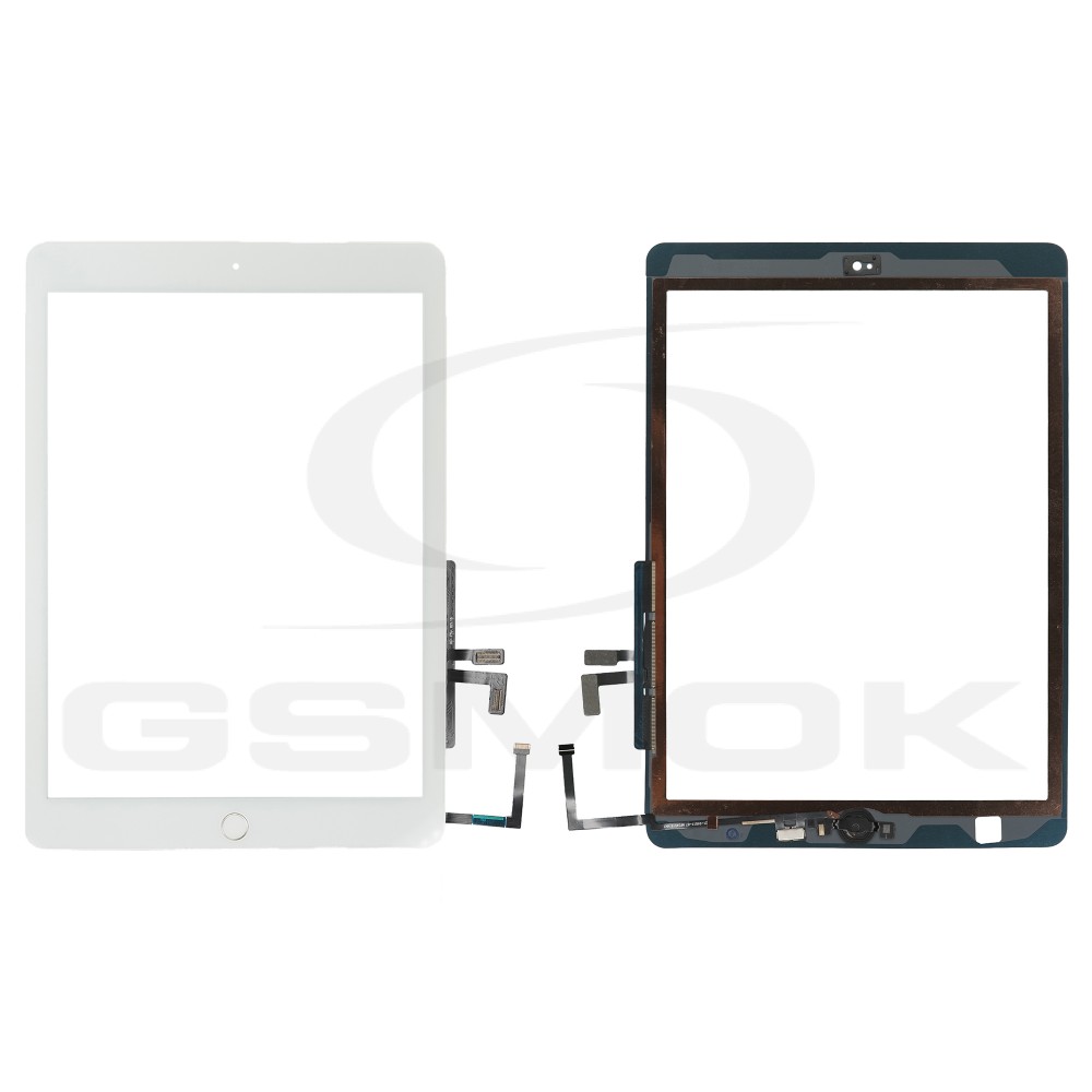 PANEL DOTYKOWY IPAD 5 / AIR 2017 (A1822, A1823) BIAŁY Z TAŚMĄ KLEJĄCĄ I PRZYCISKIEM HOME