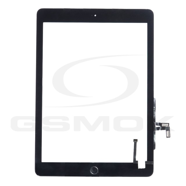 PANEL DOTYKOWY IPAD 5 / AIR 2017 (A1822, A1823) CZARNY Z TAŚMĄ KLEJĄCĄ I PRZYCISKIEM HOME