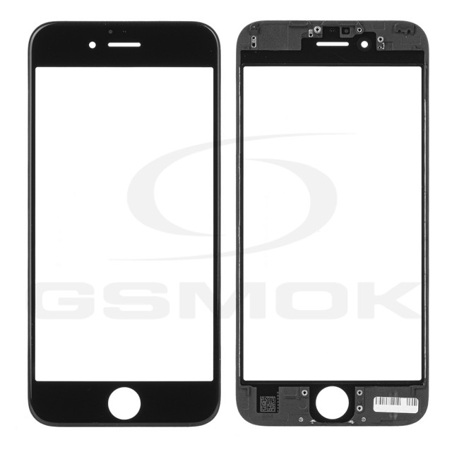 SZYBKA IPHONE 6S CZARNA Z RAMKĄ I KLEJEM OCA