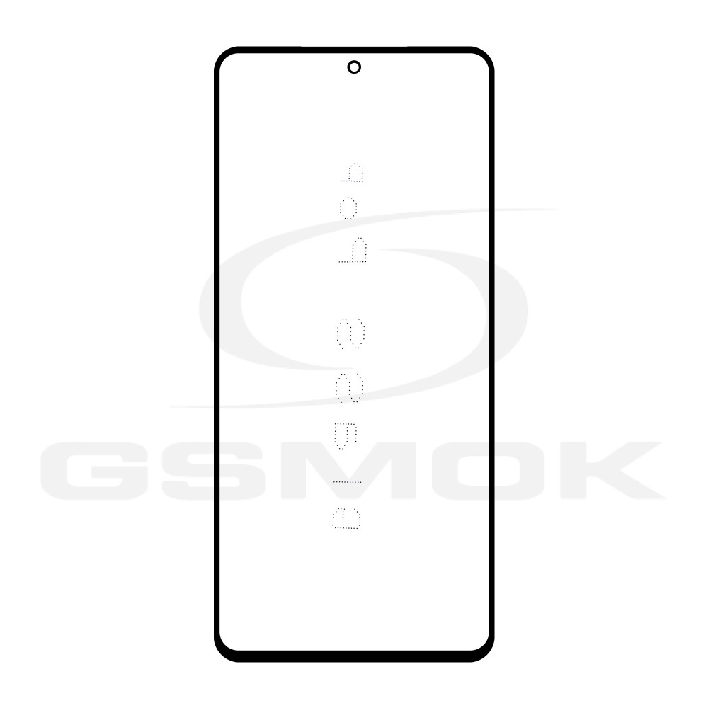 SZYBKA LCD SAMSUNG M556 GALAXY M55 5G CZARNA Z KLEJEM OCA G+OCA PRO