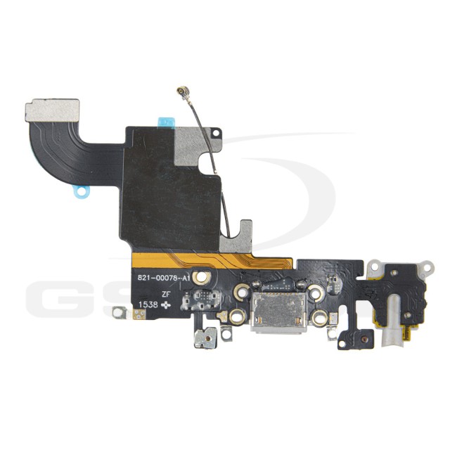 TAŚMA FLEX IPHONE 6S ZE ZŁĄCZEM ŁADOWANIA I MIKROFONEM CZARNA