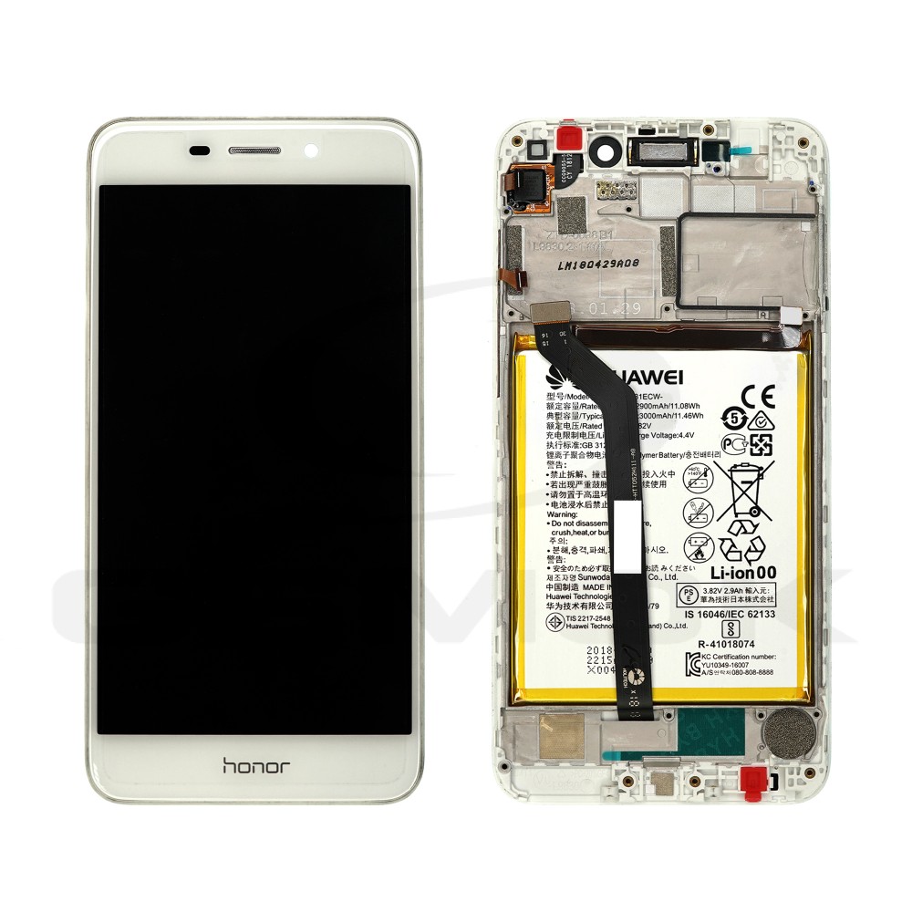 WYŚWIETLACZ LCD DO HUAWEI HONOR 6C Z RAMKĄ I BATERIĄ ZŁOTY 02351LNB ORYGINAŁ SERVICE PACK