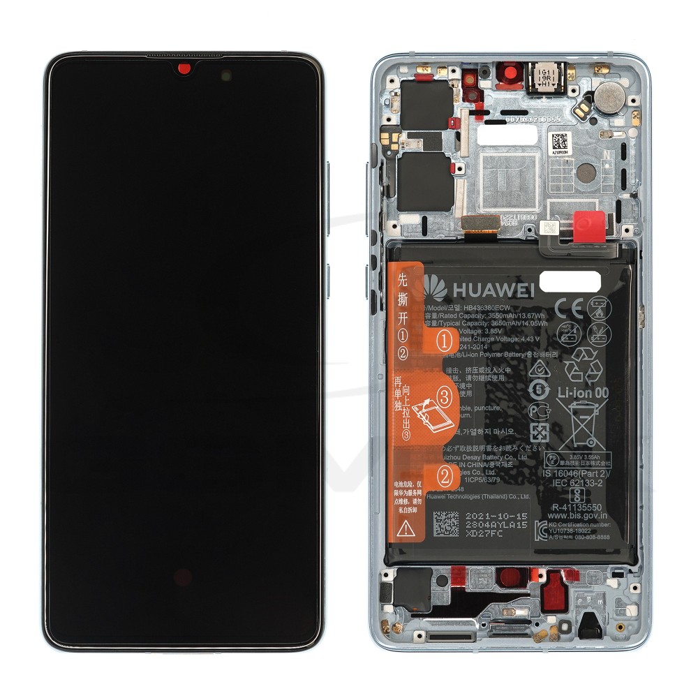 WYŚWIETLACZ LCD DO HUAWEI P30 NOWA WERSJA Z RAMKĄ I BATERIĄ BREATHING CRYSTAL 02354HMF 02352NLP 02354KUB ORYGINAŁ SERVICE PACK