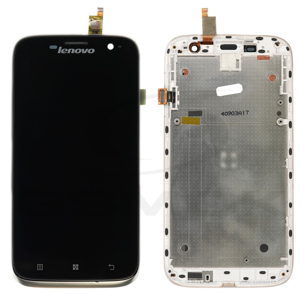 WYŚWIETLACZ LCD DO LENOVO A859 BIAŁY Z RAMKĄ 5D69A467PK ORYGINAŁ SERIVCE PACK