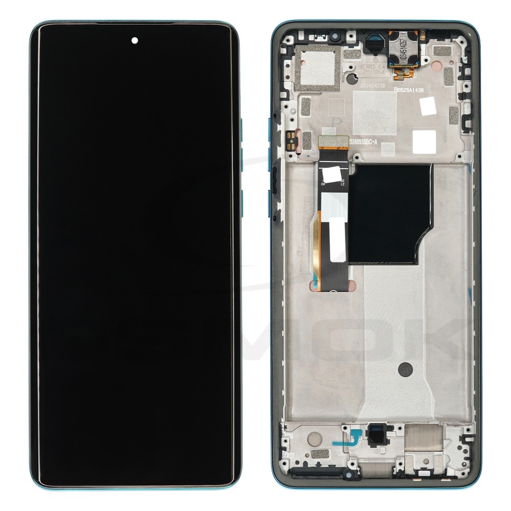 WYŚWIETLACZ LCD DO MOTOROLA EDGE 40 NEO NIEBIESKI Z RAMKĄ 5D68C23160 5D68C23365 ORYGINAŁ SERVICE PACK