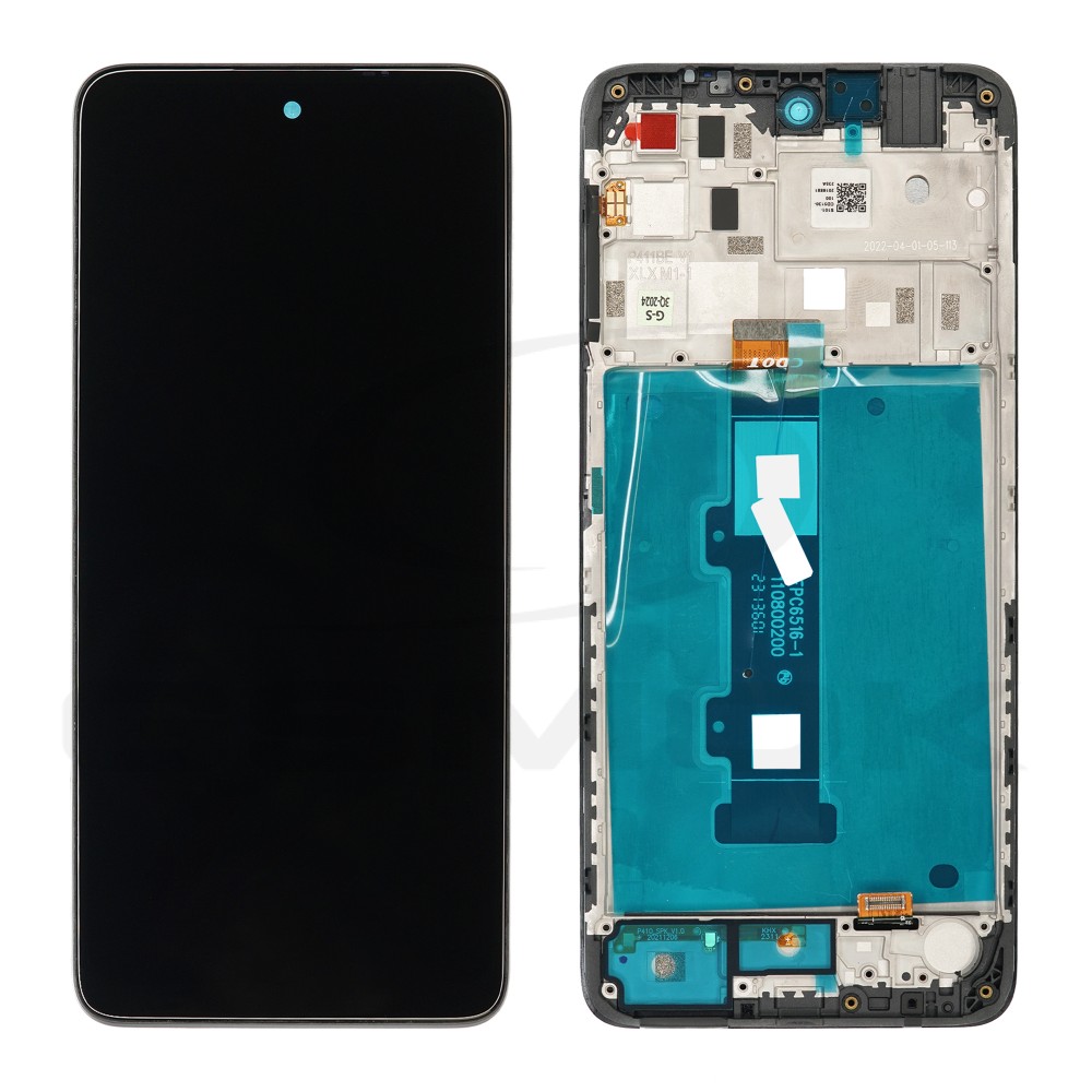 WYŚWIETLACZ LCD + PANEL DOTYKOWY KOMPLET MOTOROLA MOTO E32S Z RAMKĄ 5D68C20795 ORYGINAŁ SERVICE PACK