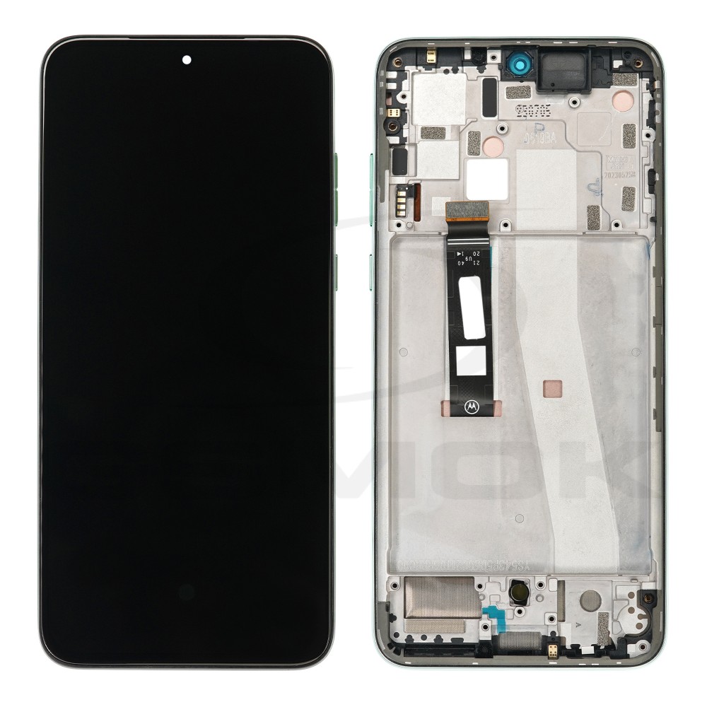 WYŚWIETLACZ LCD + PANEL DOTYKOWY KOMPLET MOTOROLA MOTO EDGE 30 NEO Z RAMKĄ ZIELONY / AQUA FOAM 5D68C21406 ORYGINAŁ SERVICE PACK