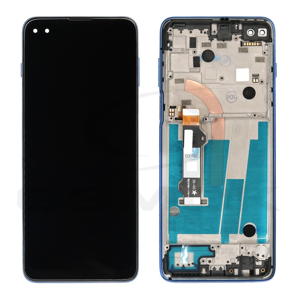 WYŚWIETLACZ LCD DO MOTOROLA MOTO G 5G PLUS Z RAMKĄ NIEBIESKI 5D68C16996 5D68C17000 ORYGINAŁ SERVICE PACK