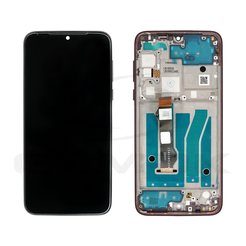 WYŚWIETLACZ LCD DO MOTOROLA MOTO G8 PLUS Z RAMKĄ CZERWONY 5D68C15529 5D68C15529PW ORYGINAŁ SERVICE PACK
