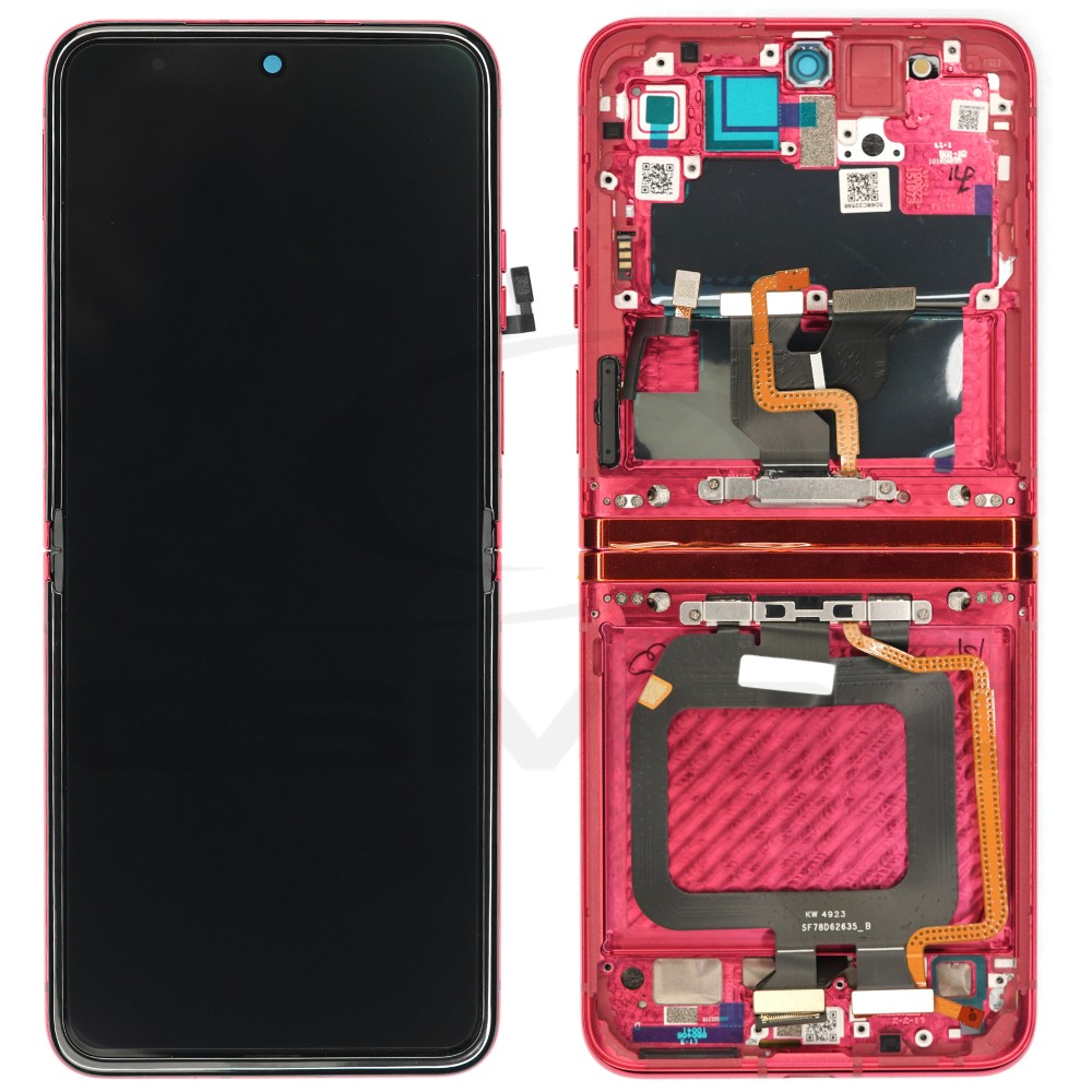 WYŚWIETLACZ LCD DO MOTOROLA RAZR 40 ULTRA 5D68C22598 5D68C22611 5D68C22608 CZERWONY ORYGINAŁ SERVICE PACK
