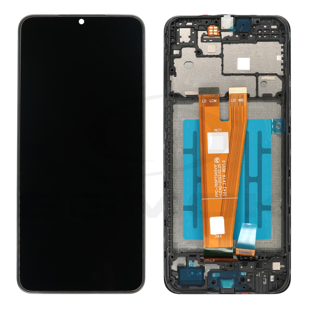 WYŚWIETLACZ LCD DO SAMSUNG A045 GALAXY A04 CZARNY Z RAMKĄ GH81-22731A ORYGINAŁ SERVICE PACK