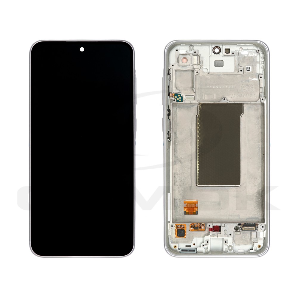 WYŚWIETLACZ LCD DO SAMSUNG A366 GALAXY A36 5G FIOLETOWY Z RAMKĄ GH82-36841D ORYGINAŁ SERVICE PACK