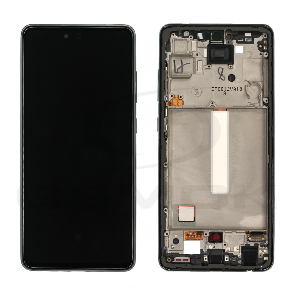 WYŚWIETLACZ LCD + PANEL DOTYKOWY KOMPLET SAMSUNG A525 A526 GALAXY A52 Z RAMKĄ CZARNY GH82-25524A GH82-25526A GH82-25754A GH82-25602A ORYGINAŁ SERVICE PACK
