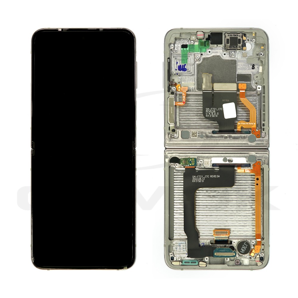 WYŚWIETLACZ LCD DO SAMSUNG F721 GALAXY Z FLIP 4 SREBRNY GH82-29440F  GH82-29441F GH82-30238F GH82-30239F ORYGINAŁ SERVICE PACK