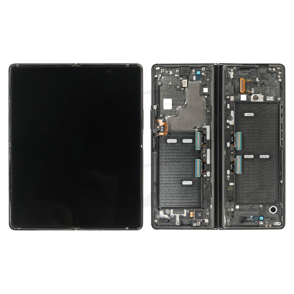WYŚWIETLACZ LCD DO SAMSUNG F916 GALAXY FOLD 2 5G CZARNY Z SREBRNYM ZAWIASEM GH82-24296A ORYGINAŁ SERVICE PACK