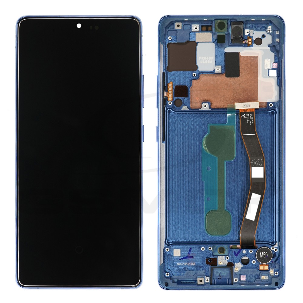 WYŚWIETLACZ LCD DO SAMSUNG G770 GALAXY S10 LITE NIEBIESKI PRISM Z RAMKĄ GH82-22045C GH82-22044C GH82-21672C GH82-21992C ORYGINAŁ SERVICE PACK