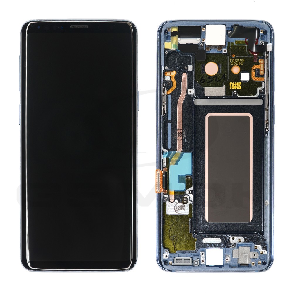 WYŚWIETLACZ LCD DO SAMSUNG G960 GALAXY S9 NIEBIESKI Z RAMKĄ GH97-21696D GH97-21724D GH97-21697D ORYGINAŁ SERVICE PACK