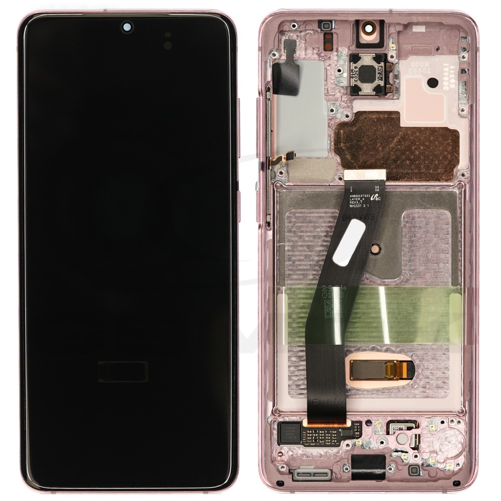 WYŚWIETLACZ LCD DO SAMSUNG G980 / G981 GALAXY S20 5G RÓŻOWY BEZ KAMERY GH82-31433C  GH82-31432C ORYGINAŁ SERVICE PACK