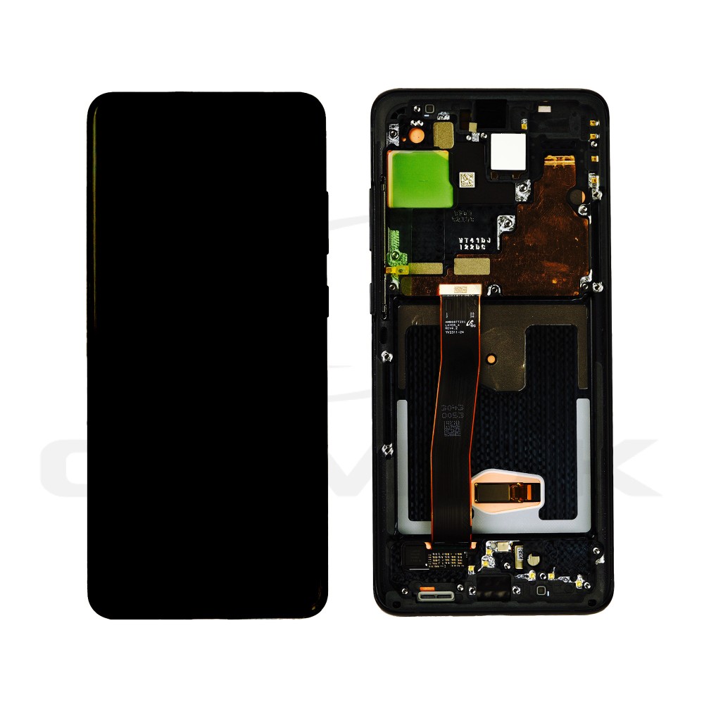 WYŚWIETLACZ LCD DO SAMSUNG G988 GALAXY S20 ULTRA CZARNY Z RAMKĄ BEZ KAMERY GH82-26032A GH82-26033A ORYGINAŁ SERVICE PACK