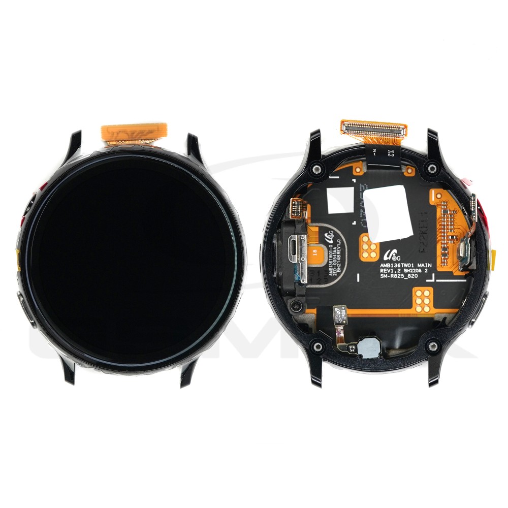 WYŚWIETLACZ LCD DO SAMSUNG R820 GALAXY WATCH ACTIVE 2 44MM CZARNY GH82-21125A GH82-21204A ORYGINAŁ SERVICE PACK