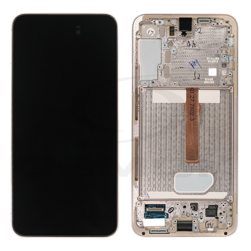 WYŚWIETLACZ LCD DO SAMSUNG S906 GALAXY S22 PLUS 5G FIOLETOWY Z RAMKĄ GH82-27501F GH82-27500F ORYGINAŁ SERVICE PACK