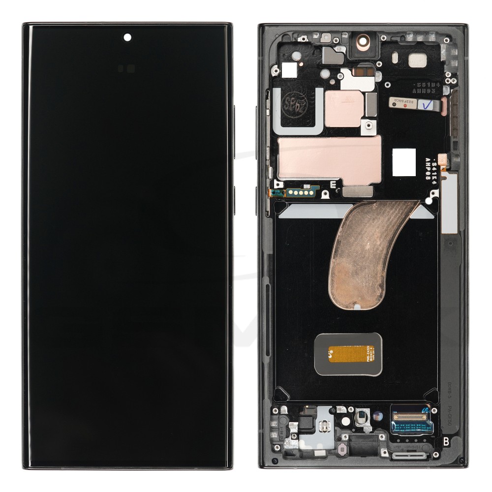 WYŚWIETLACZ LCD DO SAMSUNG S918 GALAXY S23 ULTRA SZARY GRAPHITE GREY / CZERWONY RED Z RAMKĄ GH82-30465E GH82-30466E ORYGINAŁ SERVICE PACK