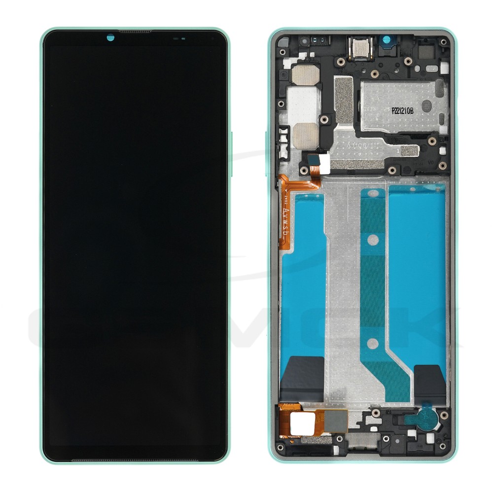 WYŚWIETLACZ LCD DO SONY XPERIA 10 IV DUAL Z RAMKĄ MIĘTOWY A5047175A ORYGINAŁ SERVICE PACK