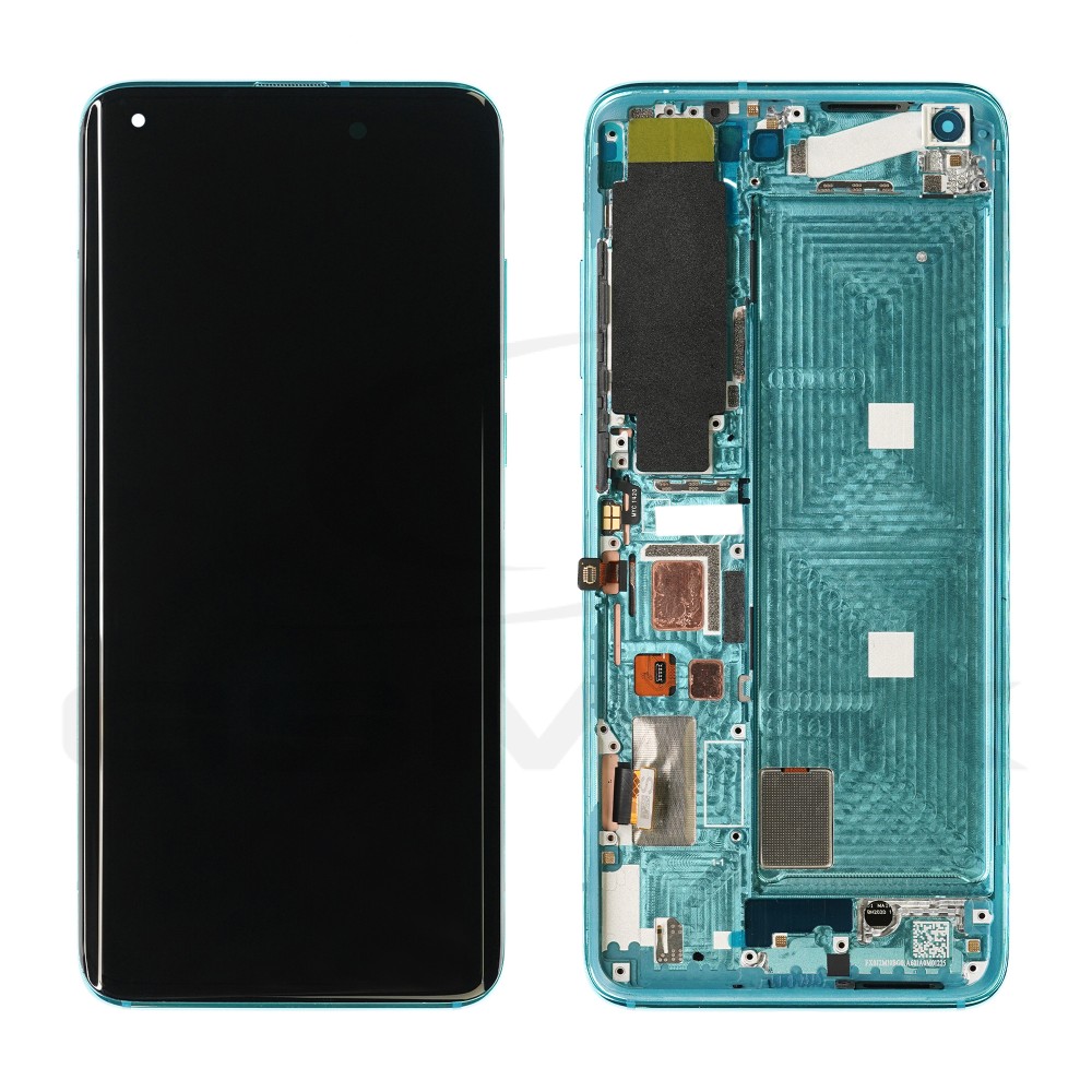 WYŚWIETLACZ LCD DO XIAOMI MI10 MI 10 Z RAMKĄ ZIELONY WERSJA S 56000600J200 ORYGINAŁ SERVICE PACK