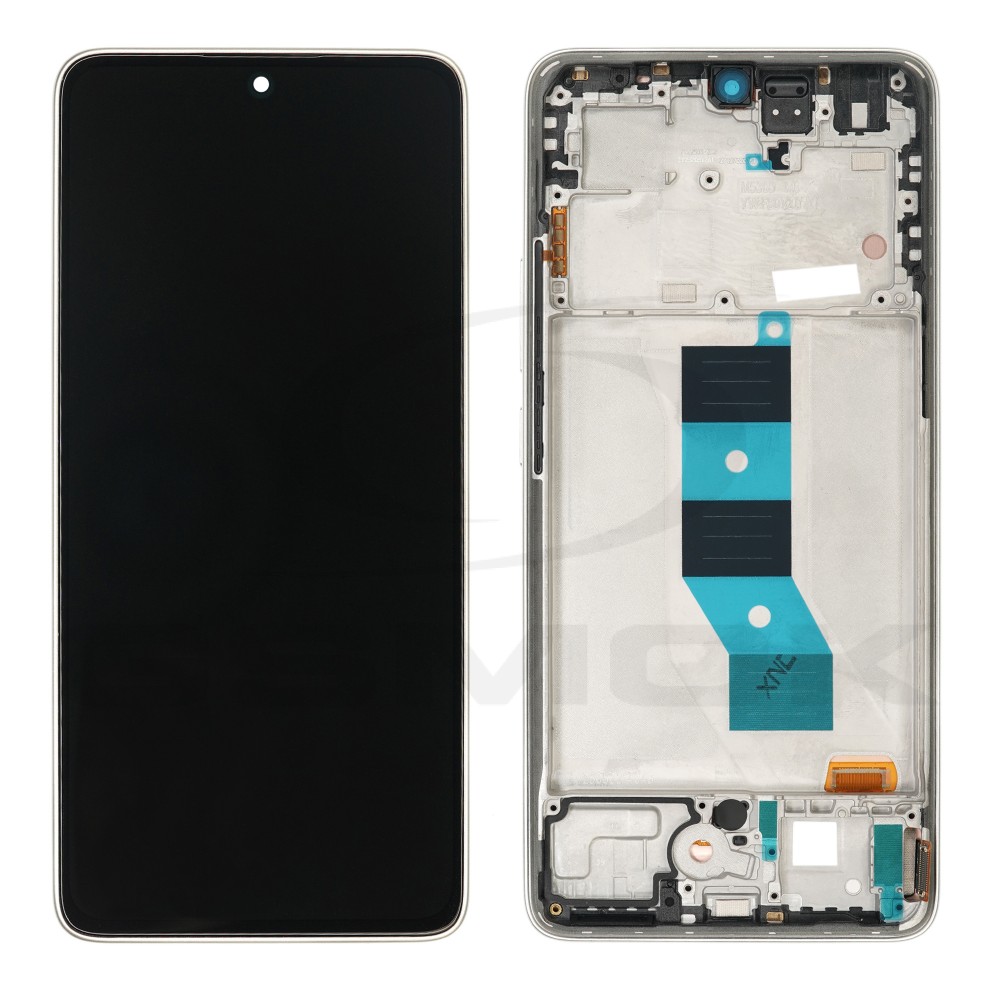 WYŚWIETLACZ LCD DO XIAOMI POCO M7 PRO 5G SREBRNY Z RAMKĄ 5600070O17P00 ORYGINAŁ SERVICE PACK