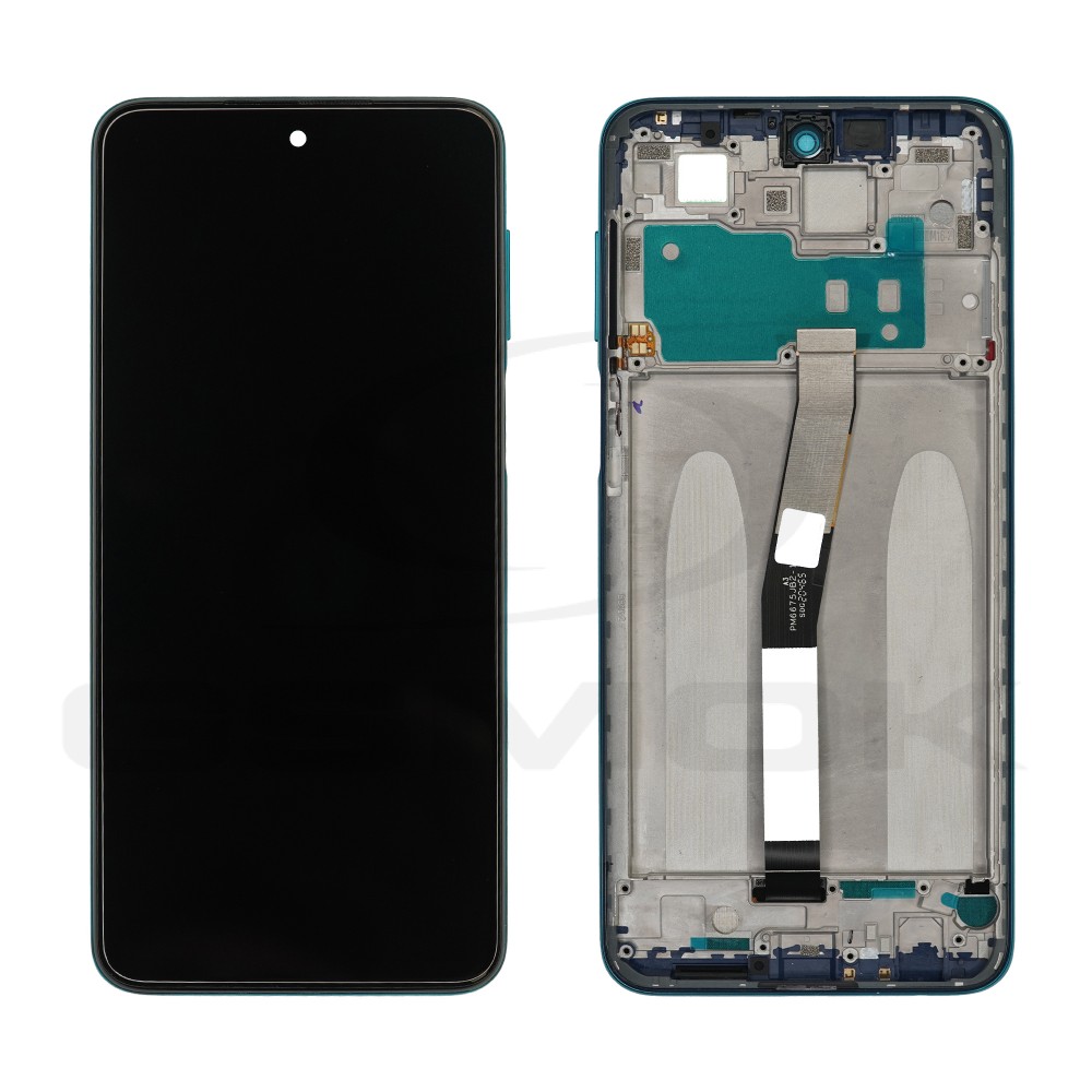 WYŚWIETLACZ LCD DO XIAOMI REDMI NOTE 9S / NOTE 9 PRO Z RAMKĄ NIEBIESKI AURORA BLUE 560005J6B200 560003J6A100 ORYGINAŁ SERVICE PACK