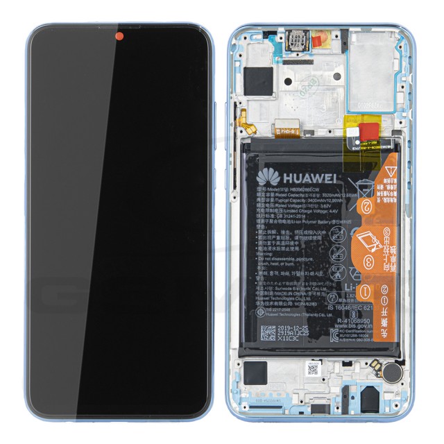 WYŚWIETLACZ LCD DO HUAWEI HONOR 10 LITE Z RAMKĄ I BATERIĄ SKY BLUE 02352HGU ORYGINAŁ SERVICE PACK