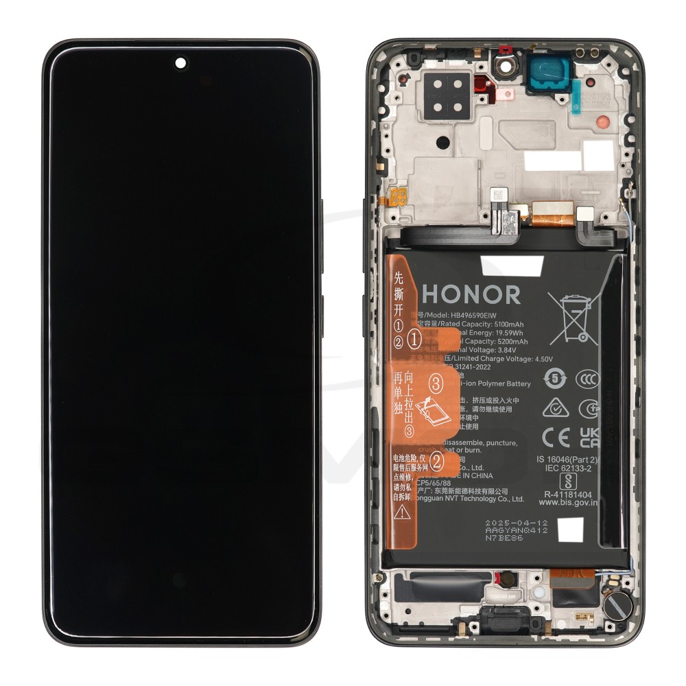 WYŚWIETLACZ LCD DO HUAWEI HONOR 200 Z RAMKĄ I BATERIĄ CZARNY H0235AKHV ORYGINAŁ SERVICE PACK
