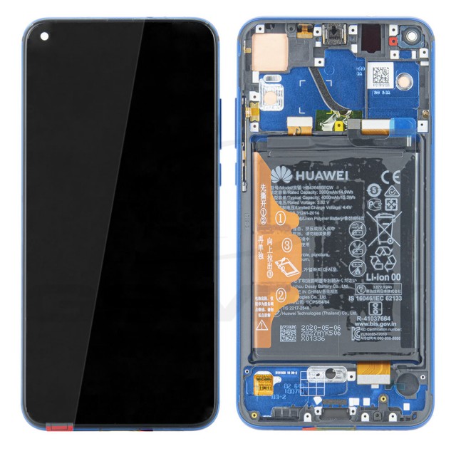 WYŚWIETLACZ LCD DO HUAWEI HONOR VIEW 20 Z RAMKĄ I BATERIĄ NIEBIESKI 02352JKQ ORYGINAŁ SERVICE PACK