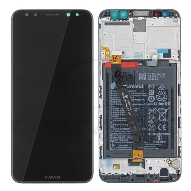 WYŚWIETLACZ LCD + PANEL DOTYKOWY KOMPLET HUAWEI MATE 10 LITE RNE-L21 Z RAMKĄ I BATERIĄ 02351QCY 02351PYX 02354JRP ORYGINAŁ SERVICE PACK
