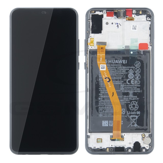 WYŚWIETLACZ LCD DO HUAWEI NOVA 3 PAR-LX1 PAR-LX1M PAR-LX9 Z RAMKĄ I BATERIĄ CZARNY 02352DTH 02352BNM ORYGINAŁ SERVICE PACK