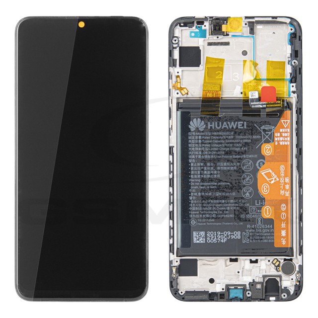 WYŚWIETLACZ LCD DO HUAWEI P SMART 2019 Z RAMKĄ I BATERIĄ CZARNY 02352JEY 02352JFA 02352HTF 02352HPR 02353RAH ORYGINAŁ SERVICE PACK