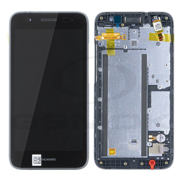 WYŚWIETLACZ LCD DO HUAWEI Y3 2017 Z RAMKĄ SZARY 97070QXM ORYGINAŁ SERVICE PACK